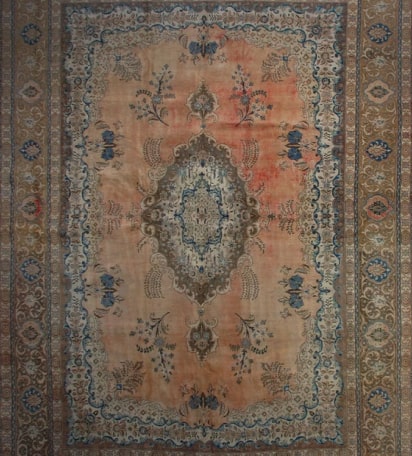 Vintage Persian Medallion Area Rug - Image 4